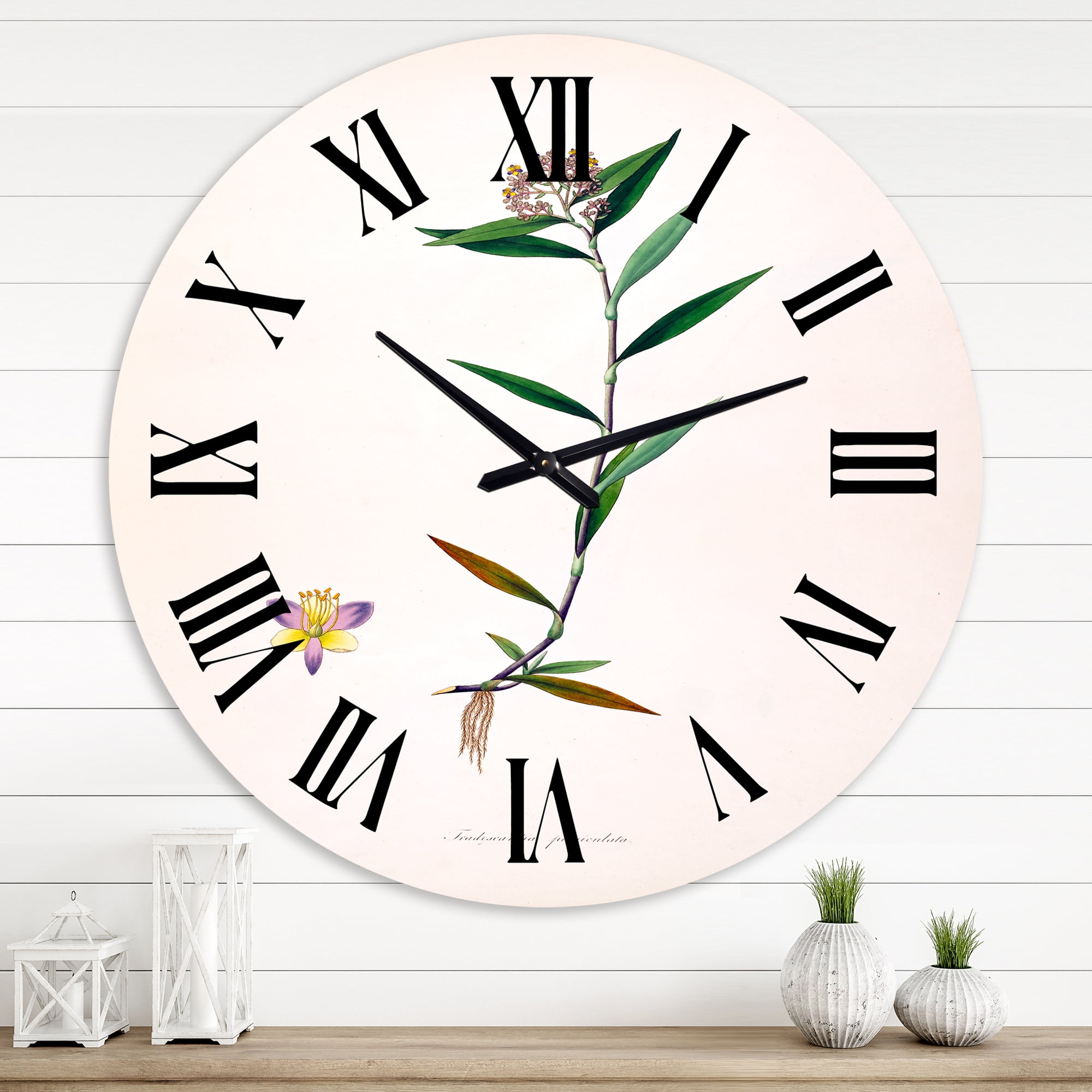 Designart 1 in Quartz Farmhouse Wall Clock