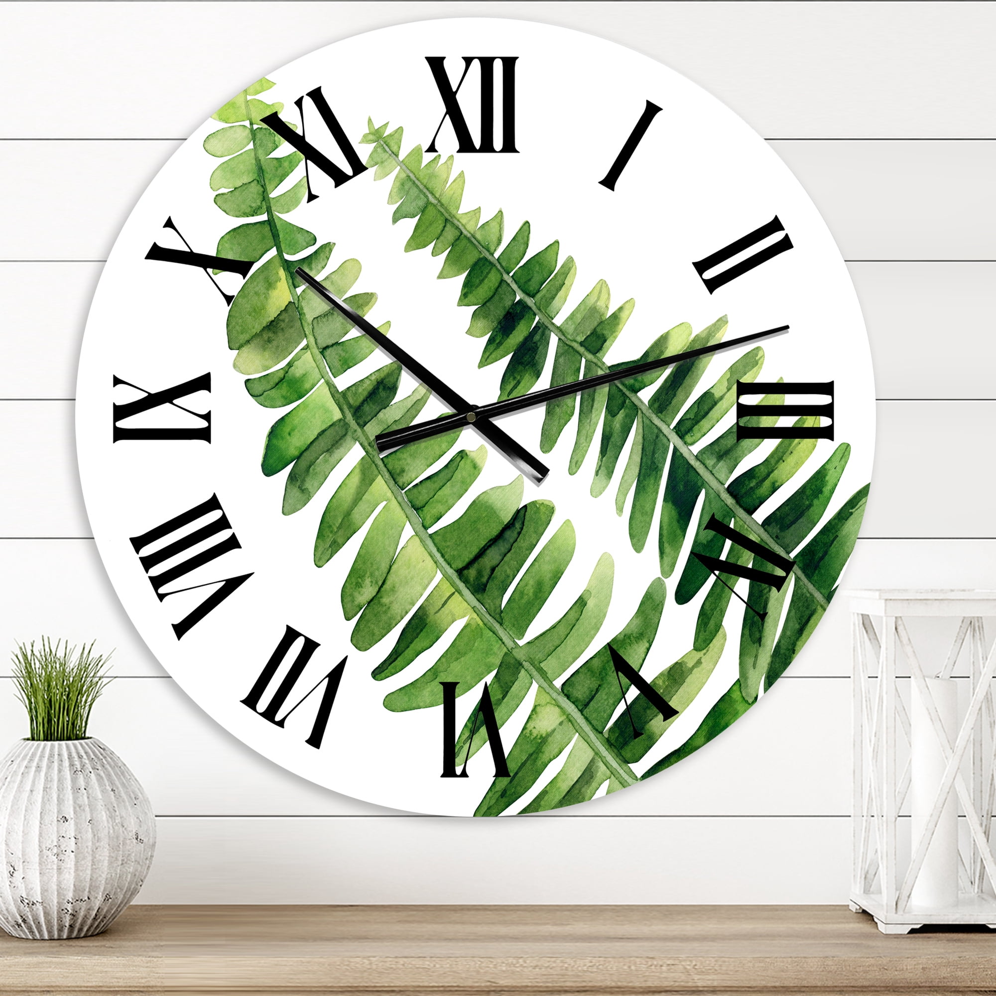 Designart 1 in Quartz Farmhouse Wall Clock