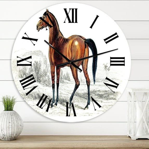 Designart 1 in Quartz Farmhouse Wall Clock