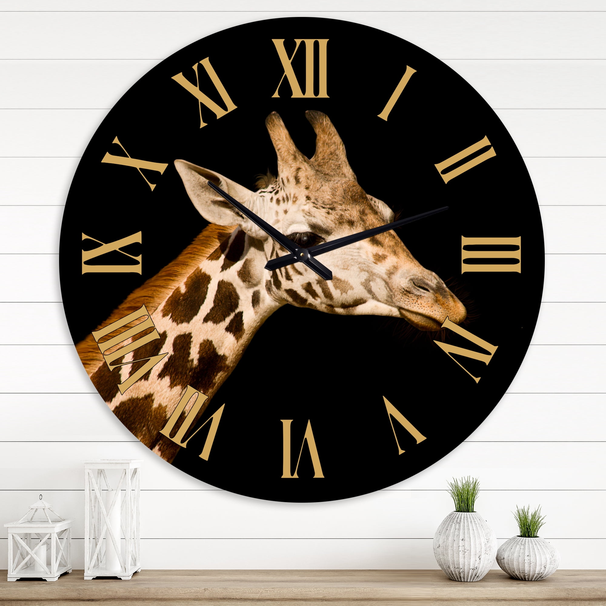 Designart 1 in Quartz Farmhouse Wall Clock