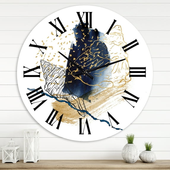 Designart 1 in Quartz Farmhouse Wall Clock