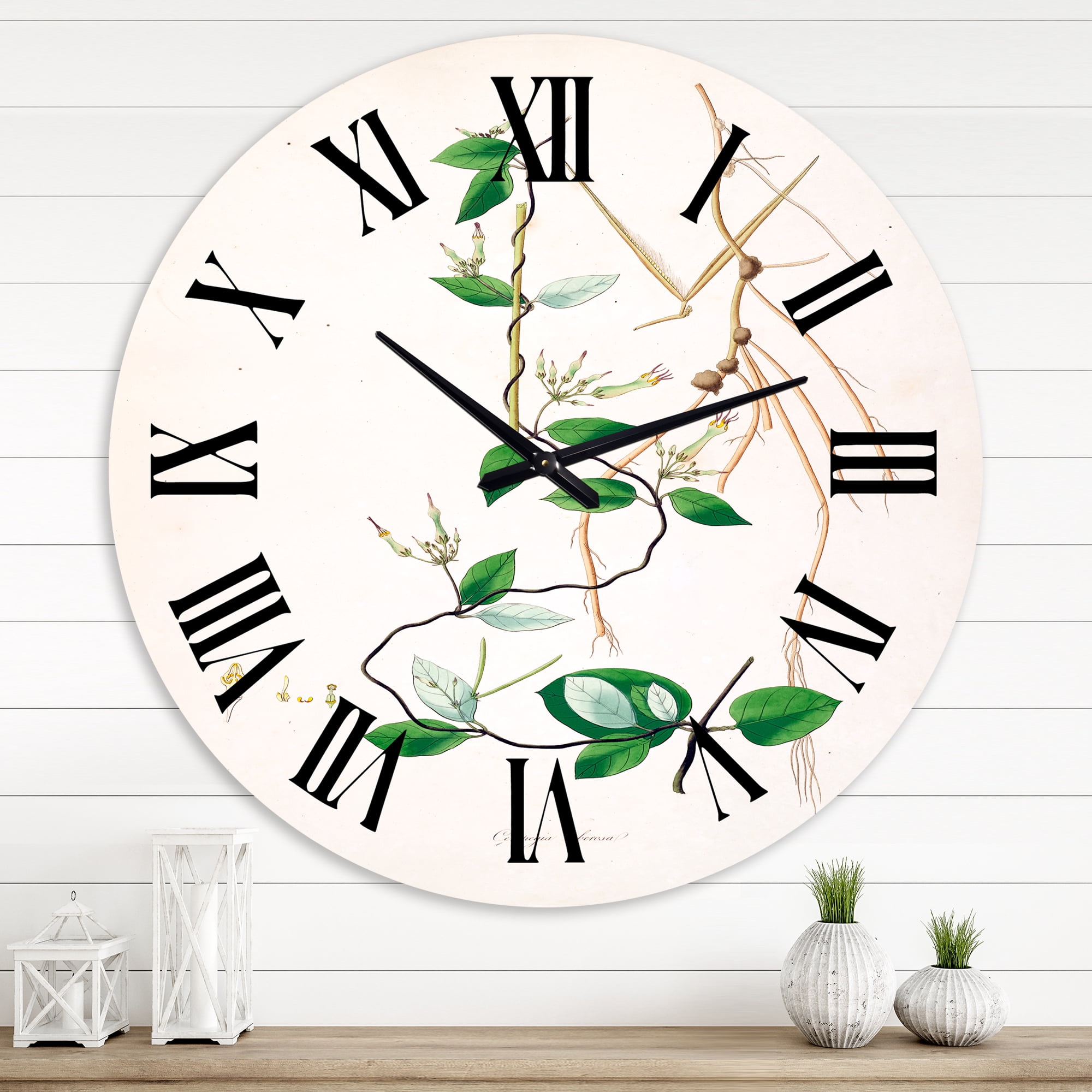 Designart 1 in Quartz Farmhouse Wall Clock