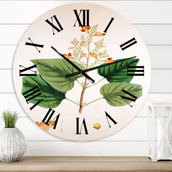 Designart 1 in Quartz Farmhouse Wall Clock