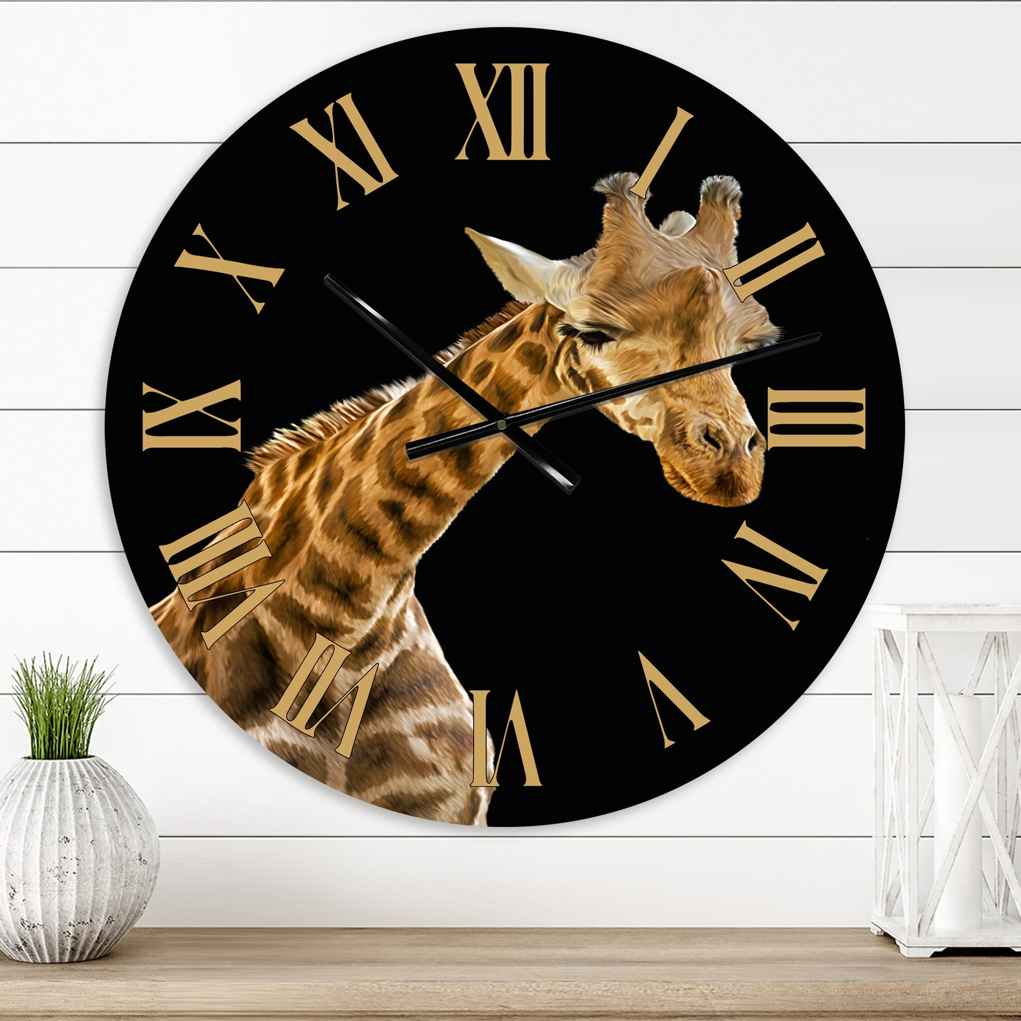 Designart 1 in Quartz Farmhouse Wall Clock