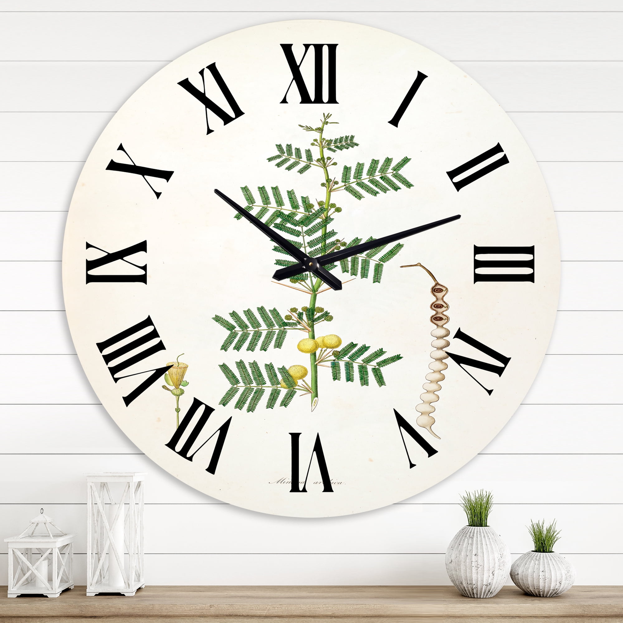 Designart 1 in Quartz Farmhouse Wall Clock