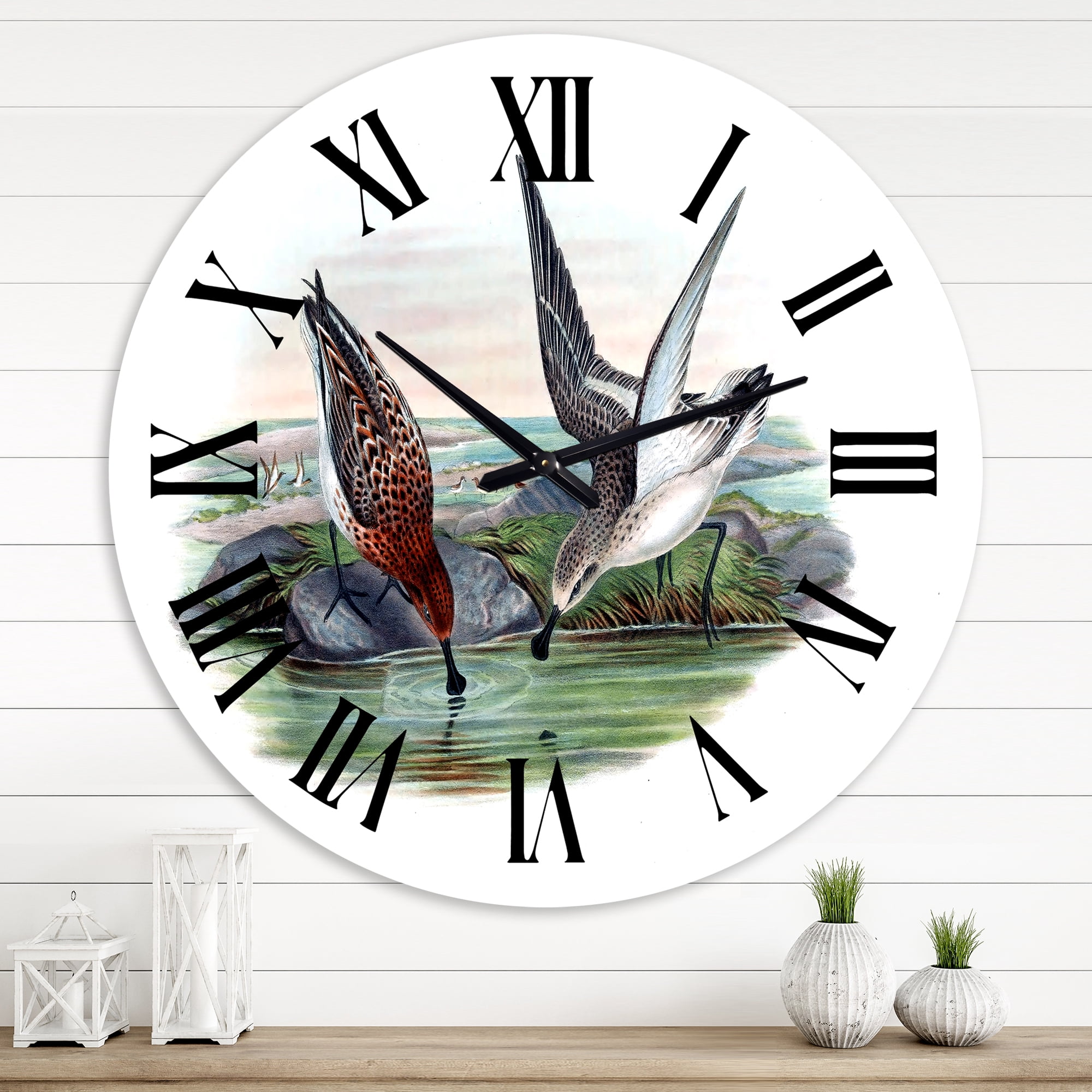 Designart 1 in Quartz Farmhouse Wall Clock