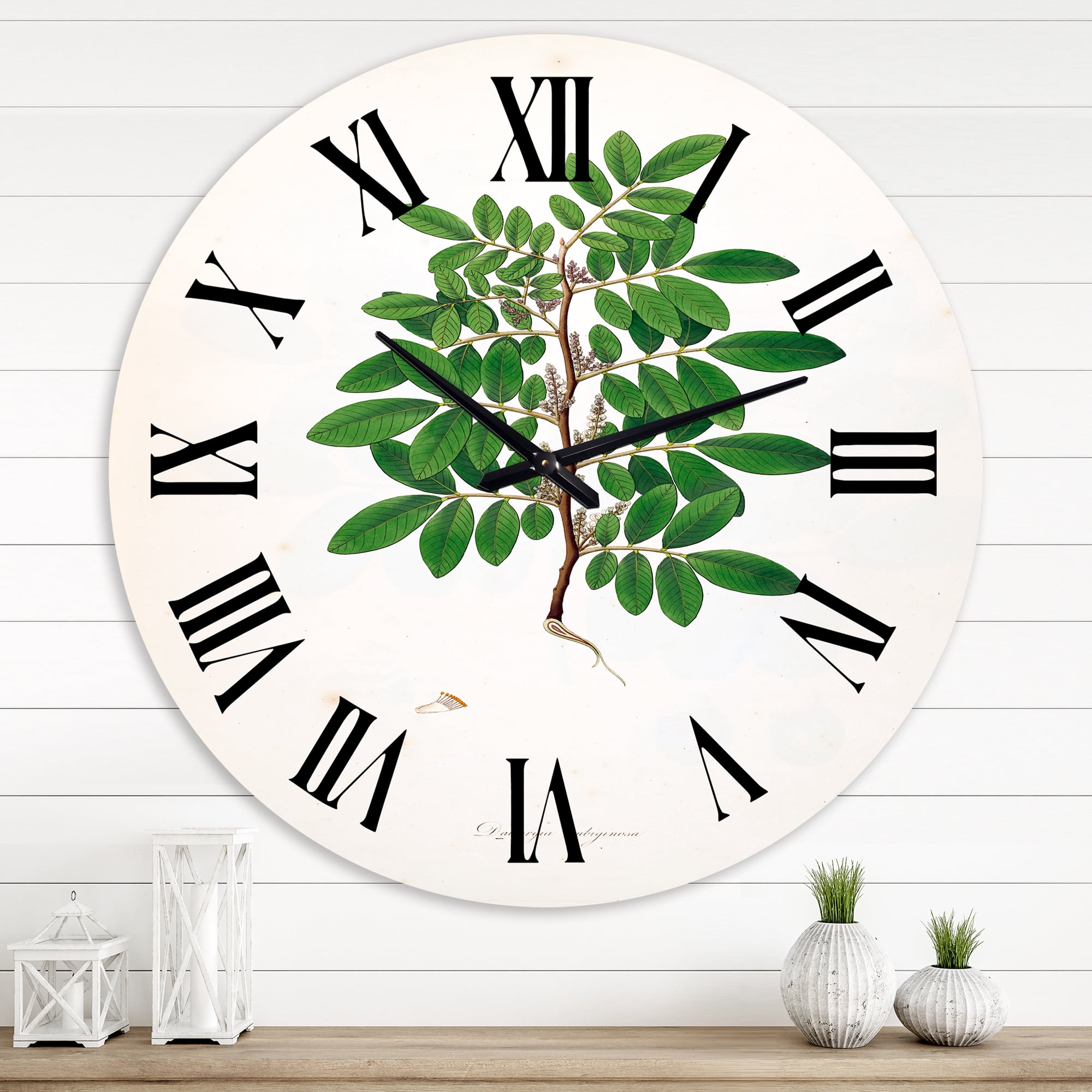 Designart 1 in Quartz Farmhouse Wall Clock