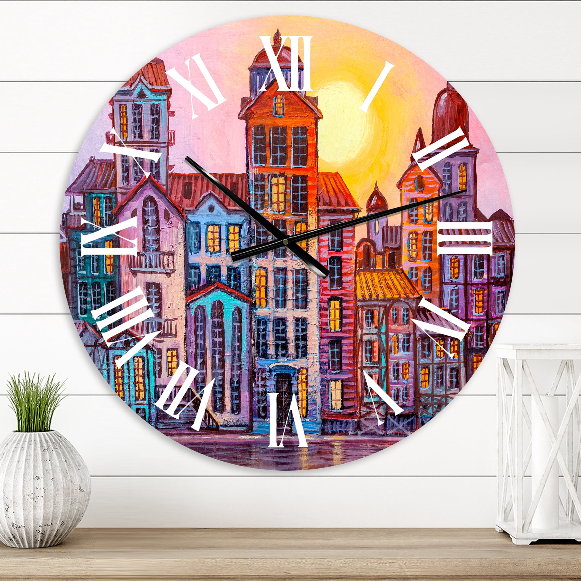 Designart 1 in Quartz Mid-Century Wall Clock