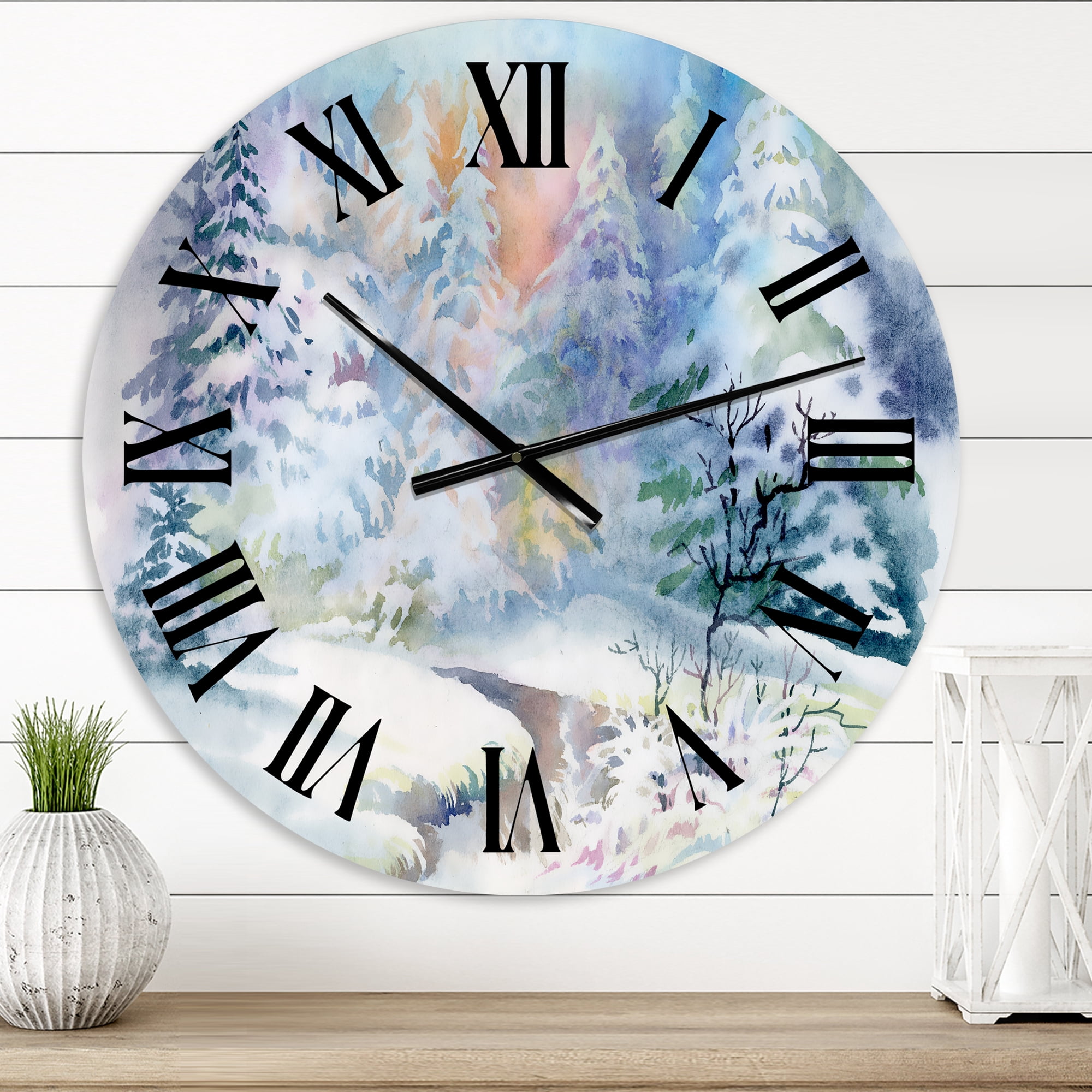 Designart 1 in Quartz Modern and Contemporary Wall Clock