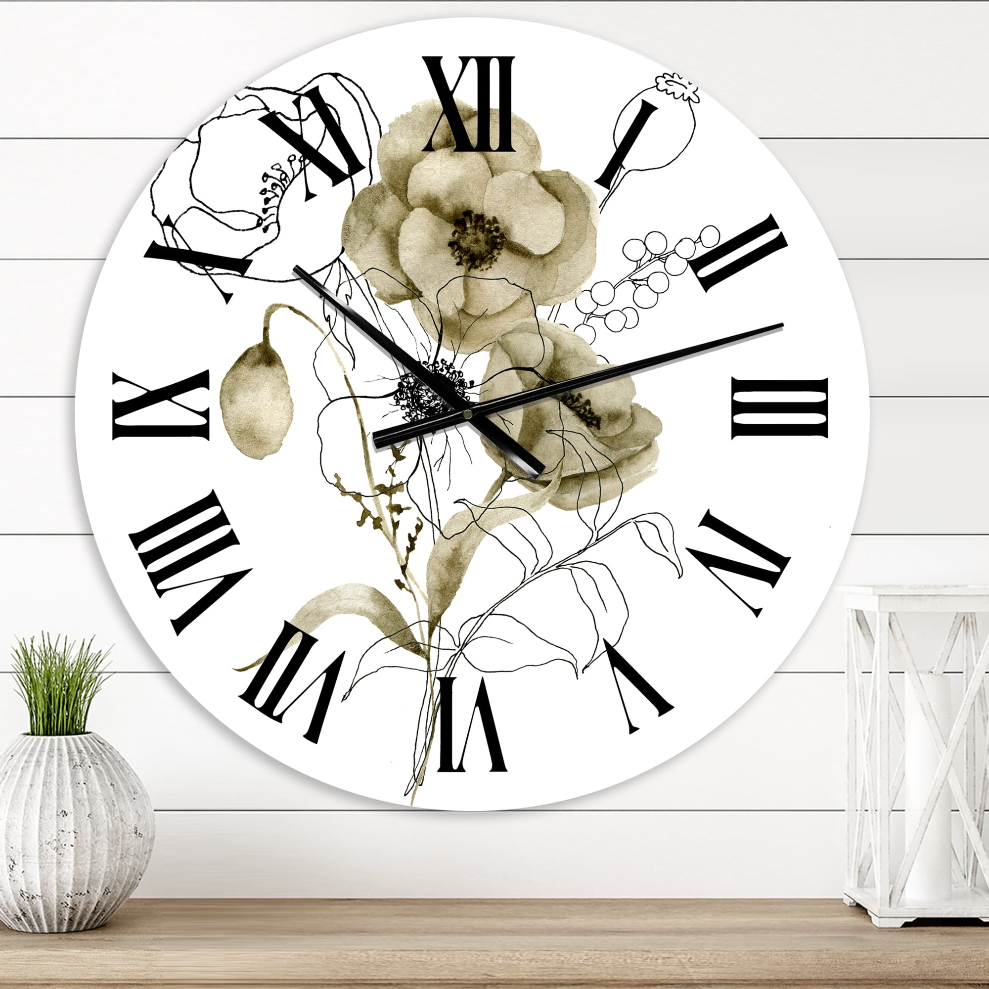 Designart 1 in Quartz Traditional Wall Clock