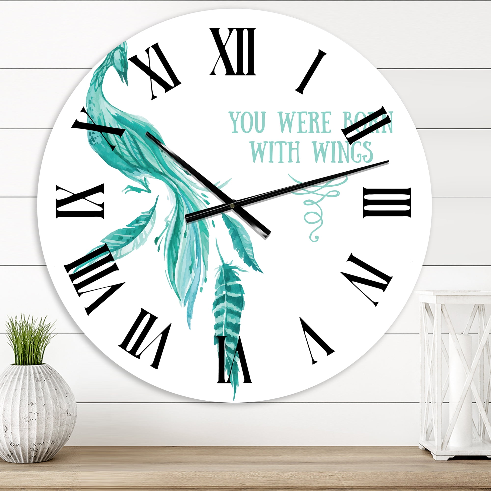 Designart 1 in Quartz Traditional Wall Clock