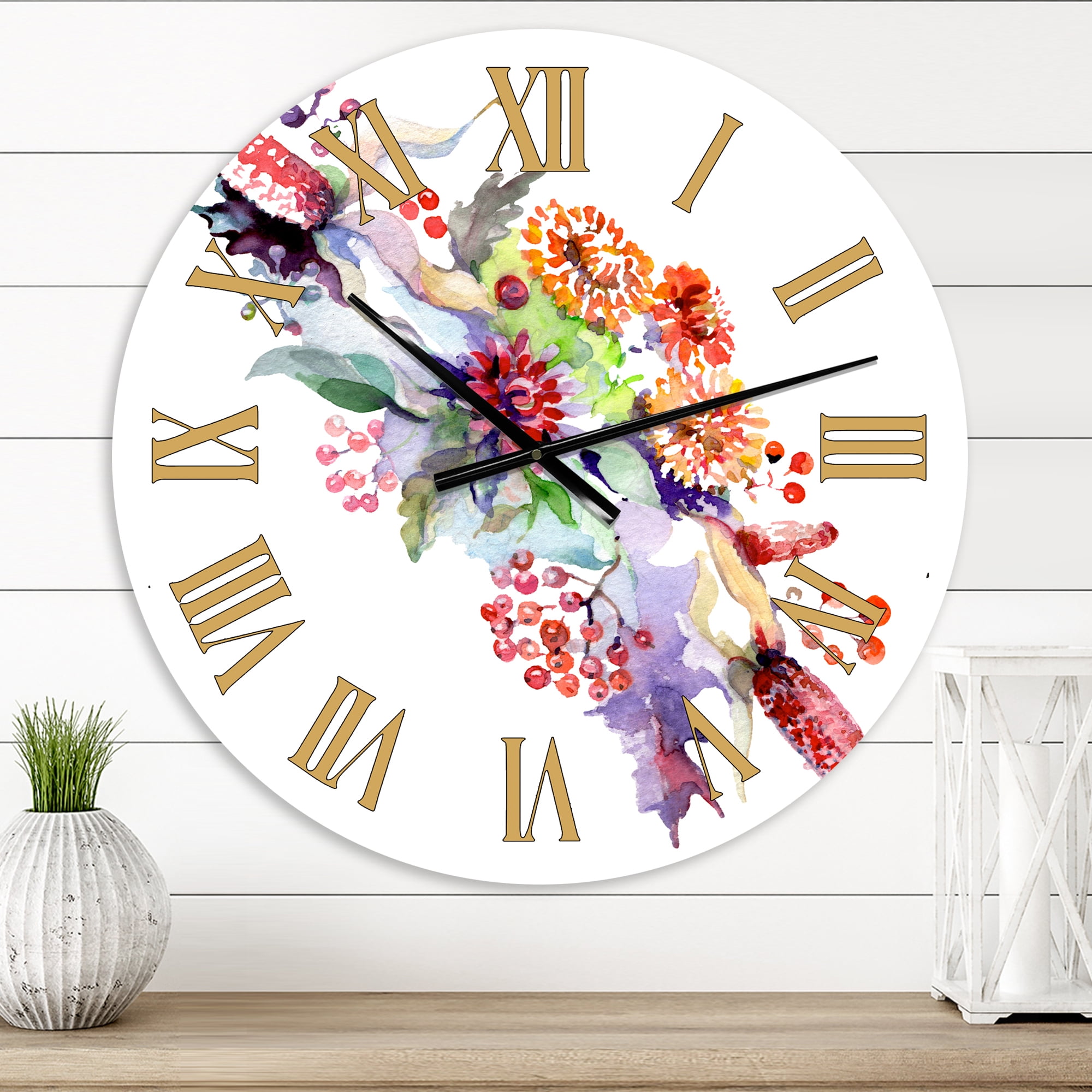 Designart 1 in Quartz Traditional Wall Clock