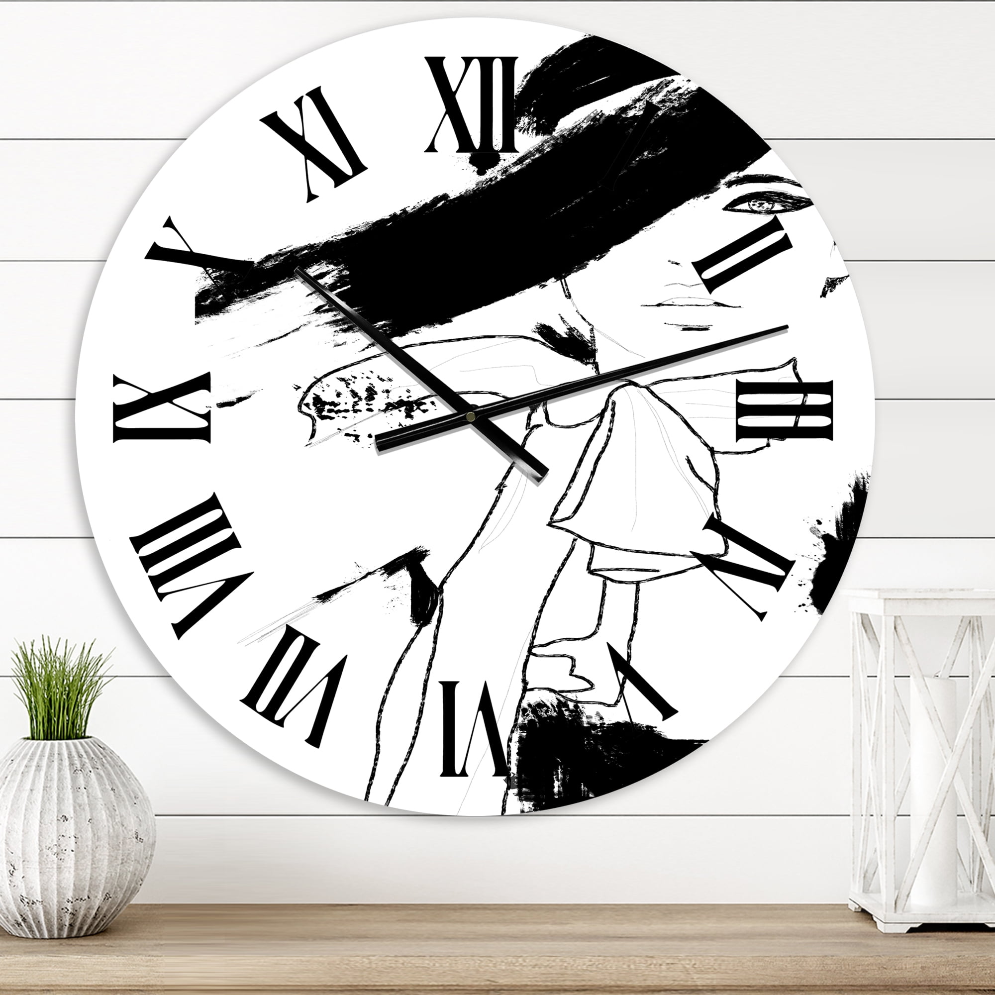 Designart 1 in Quartz Traditional Wall Clock