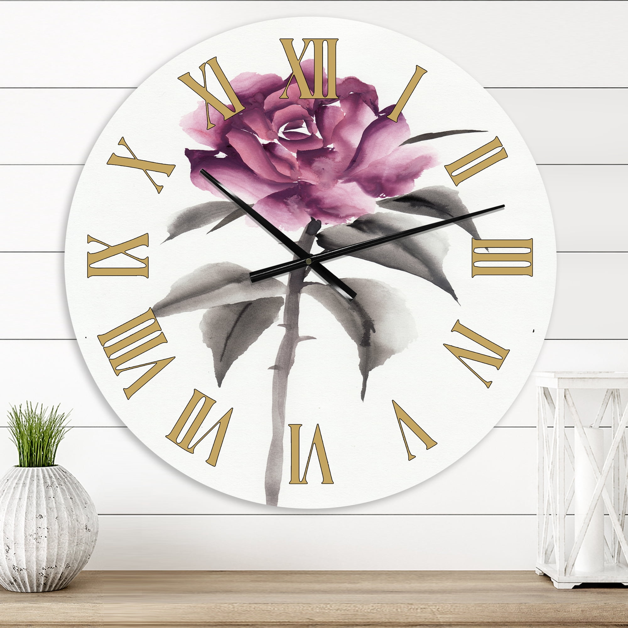 Designart 1 in Quartz Traditional Wall Clock