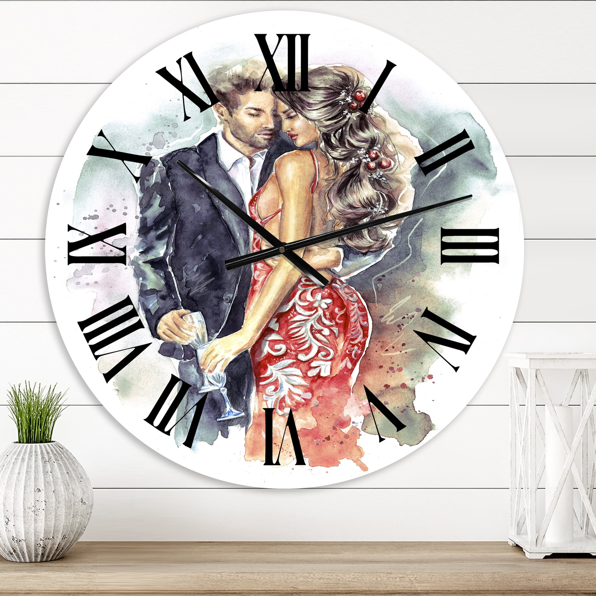 Designart 1 in Quartz Traditional Wall Clock