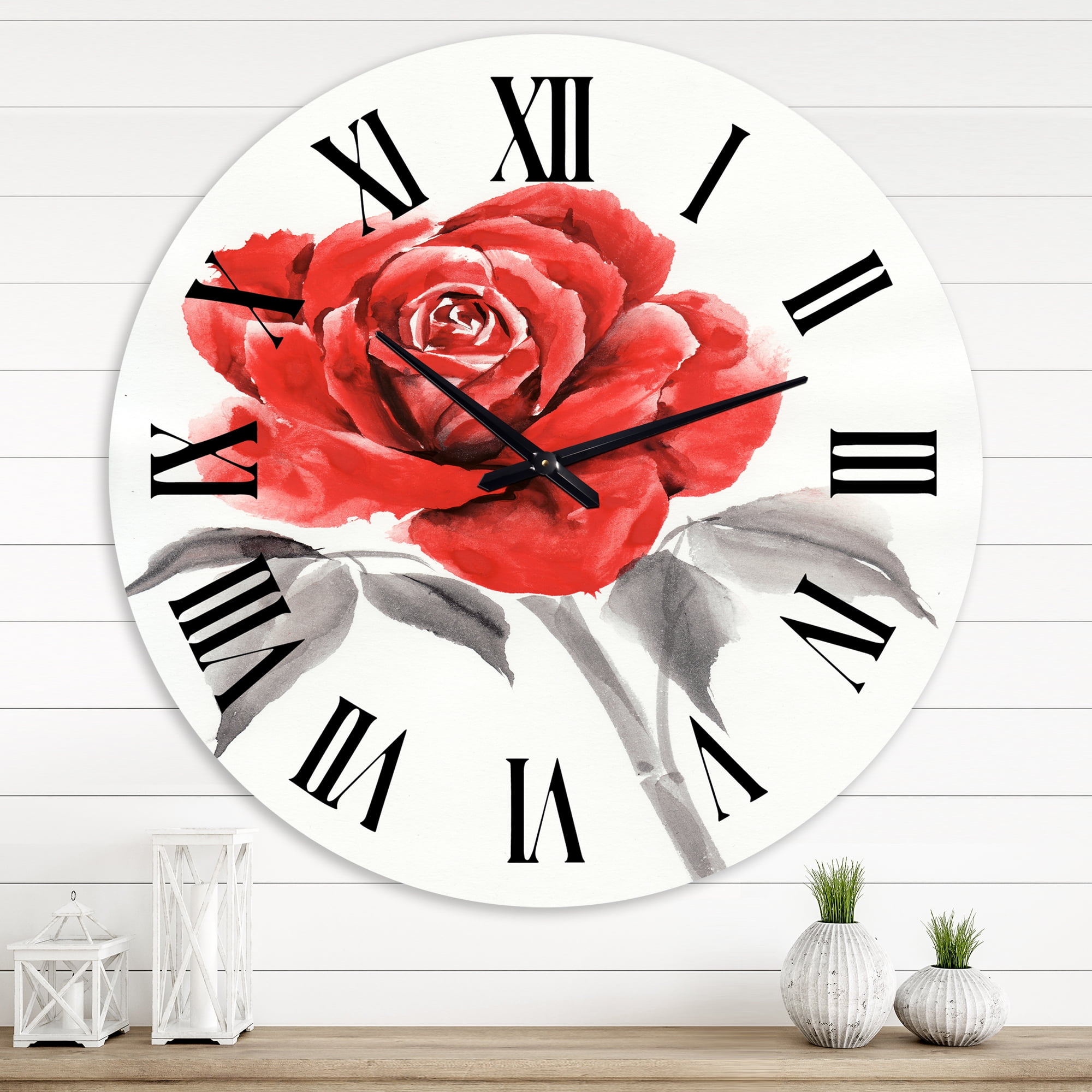 Designart 1 in Quartz Traditional Wall Clock