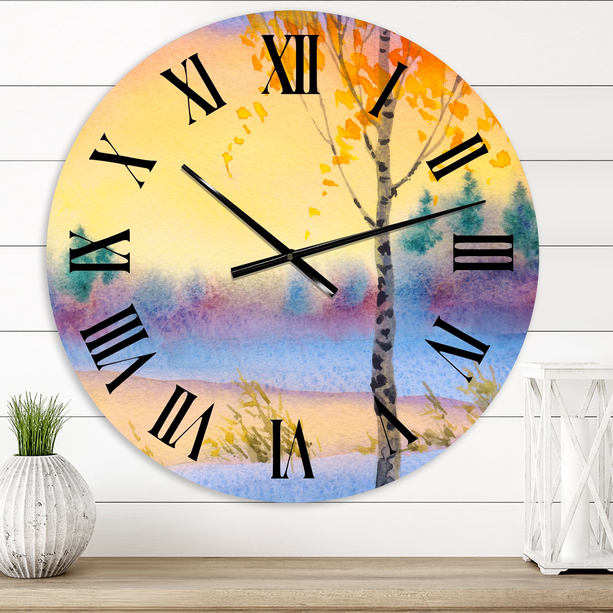 Designart 1 in Quartz Traditional Wall Clock