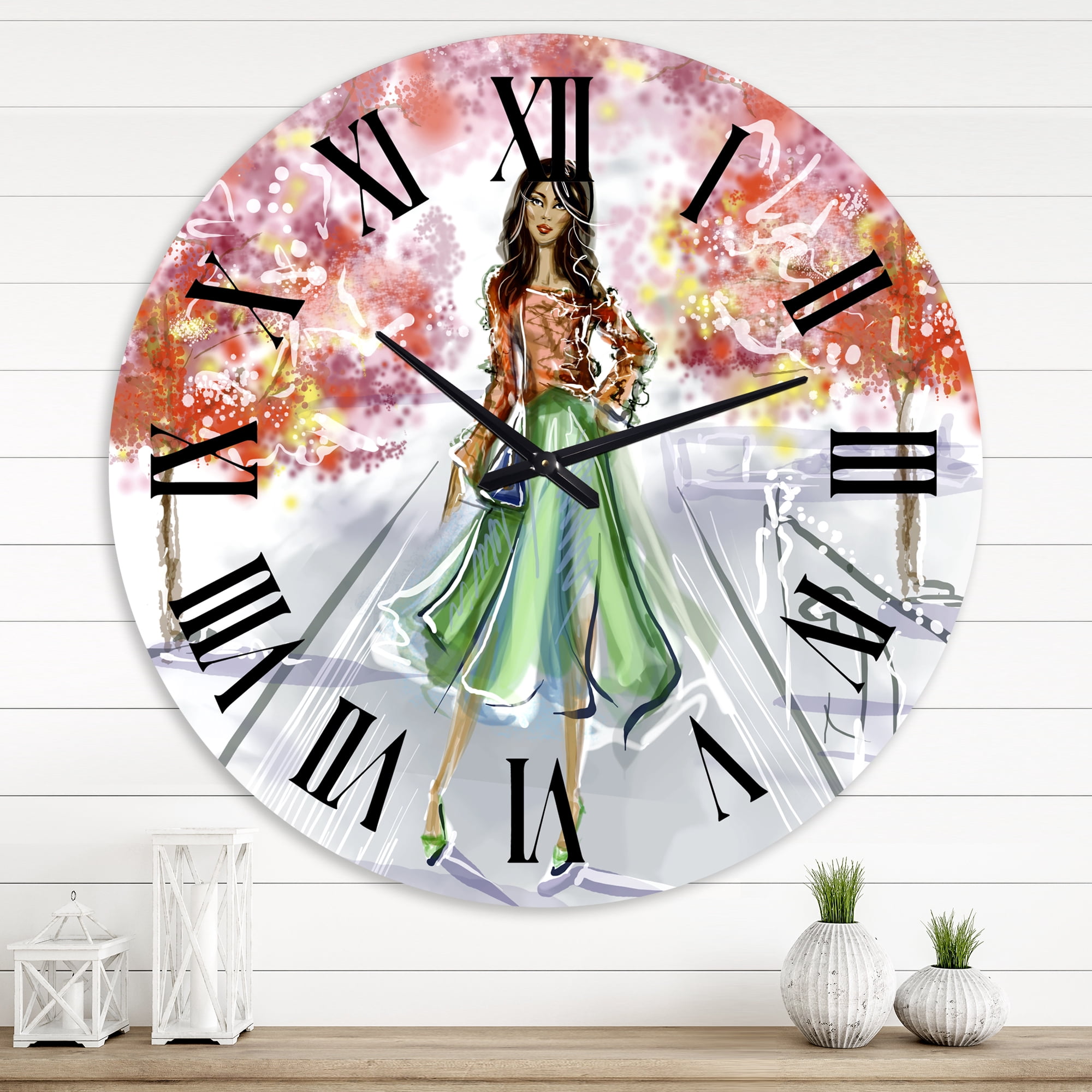 Designart 1 in Quartz Traditional Wall Clock
