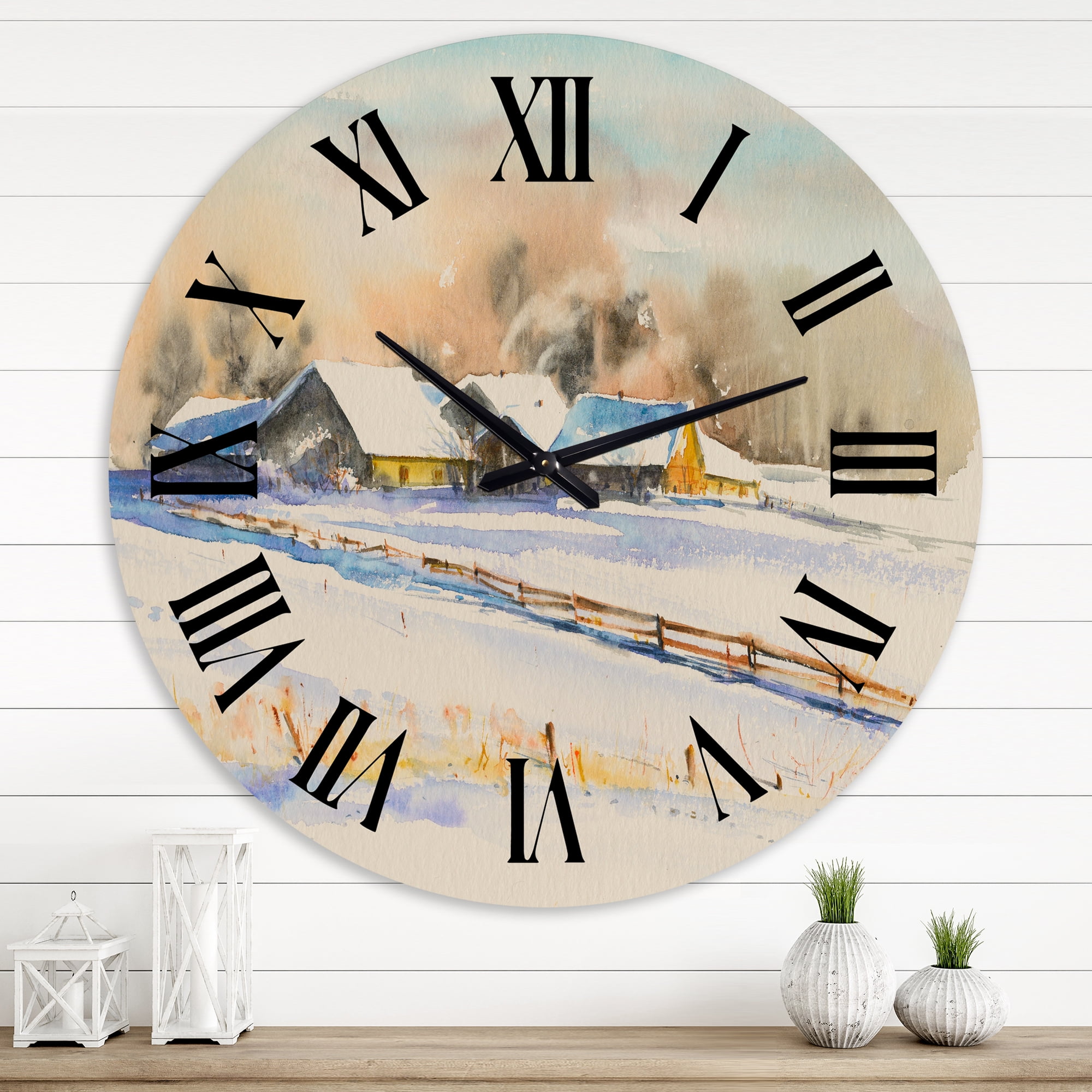 Designart 1 in Quartz Traditional Wall Clock