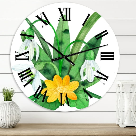 Designart 1 in Quartz Traditional Wall Clock