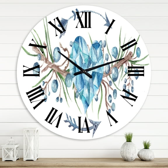 Designart 1 in Quartz Traditional Wall Clock