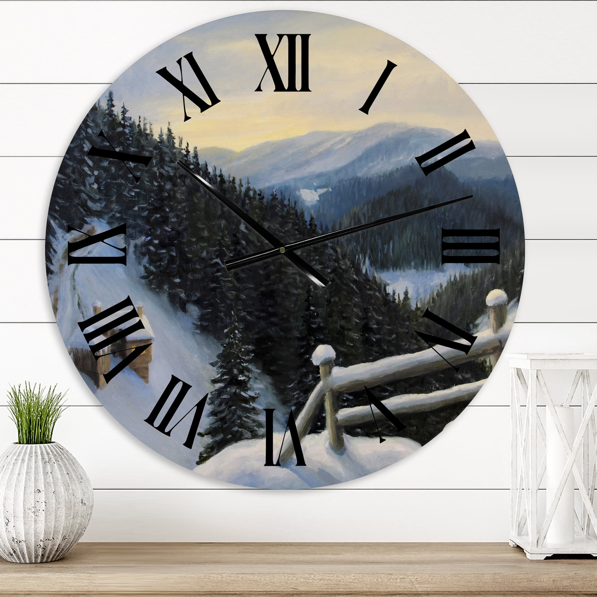 Designart 1 in Quartz Traditional Wall Clock