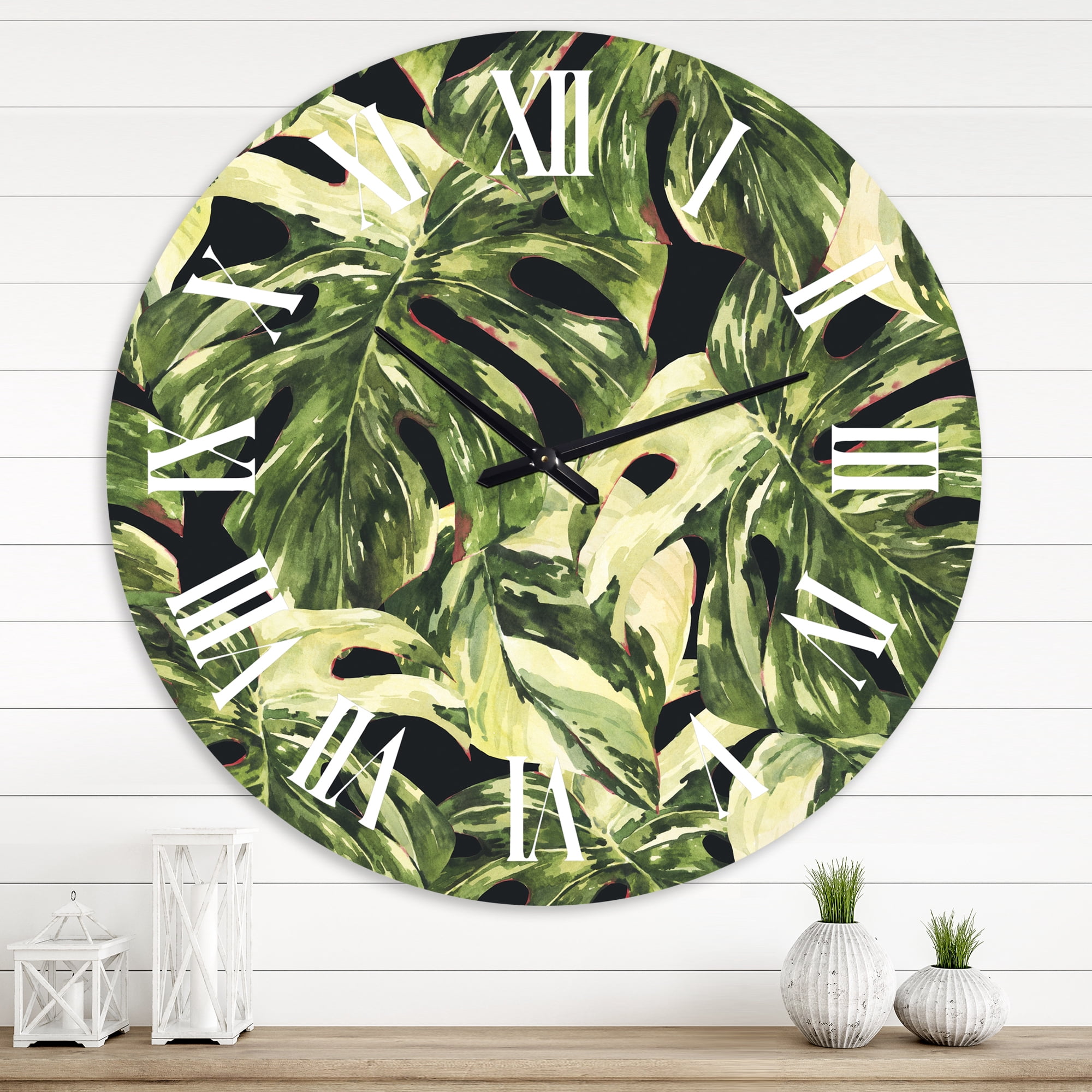 Designart 1 in Quartz Tropical Wall Clock