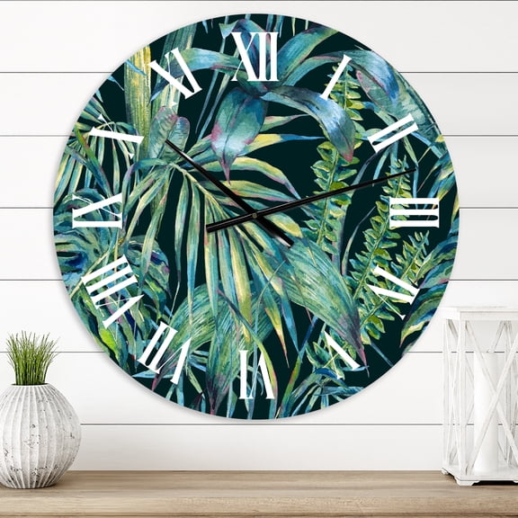 Designart 1 in Quartz Tropical Wall Clock