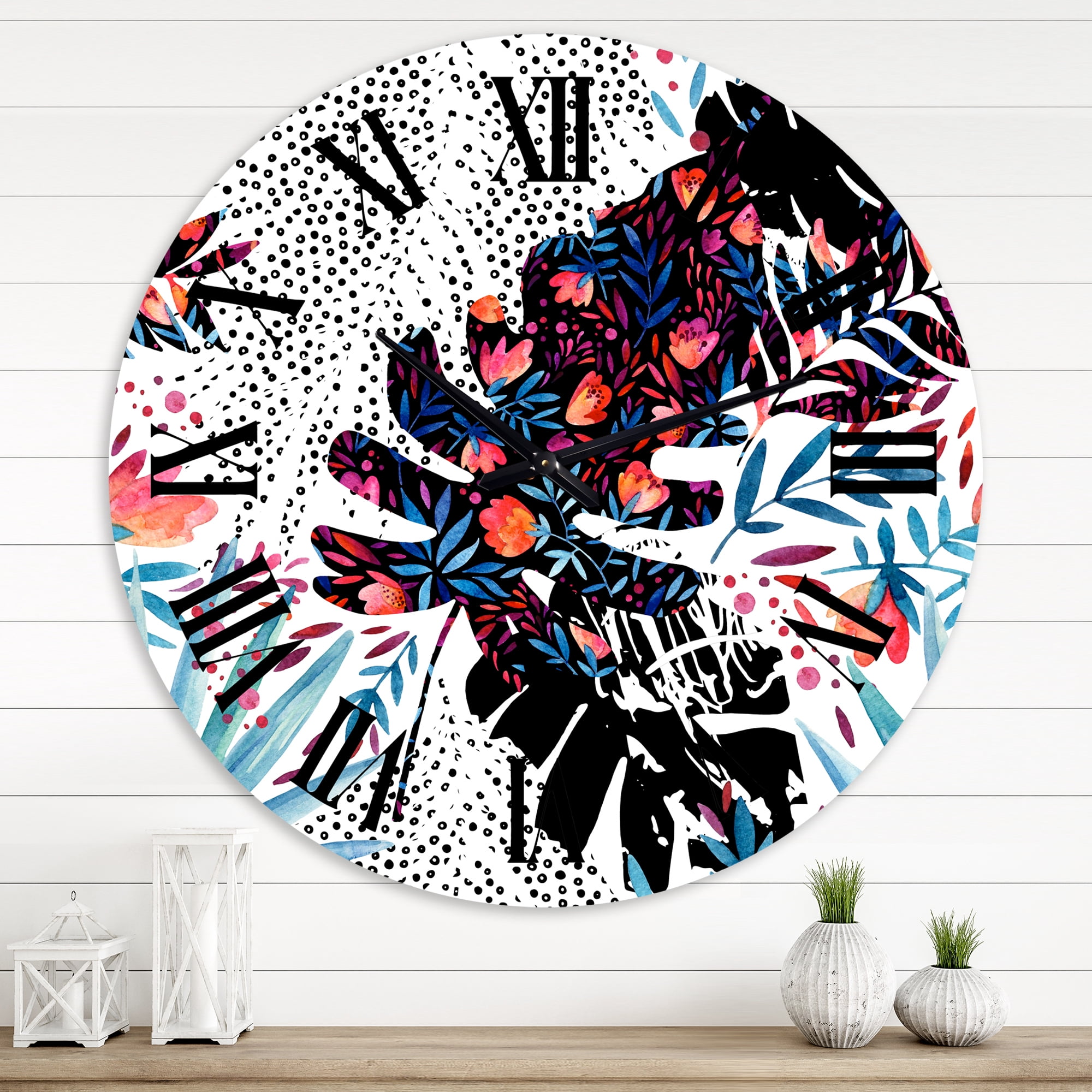 Designart 1 in Quartz Tropical Wall Clock