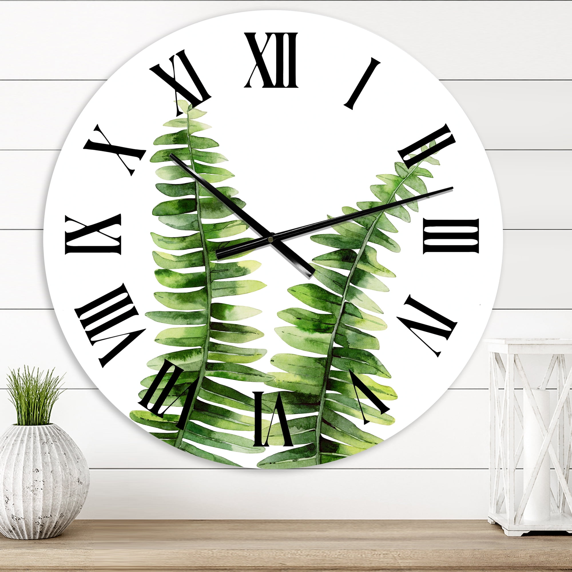 Designart 1 in Quartz Tropical Wall Clock