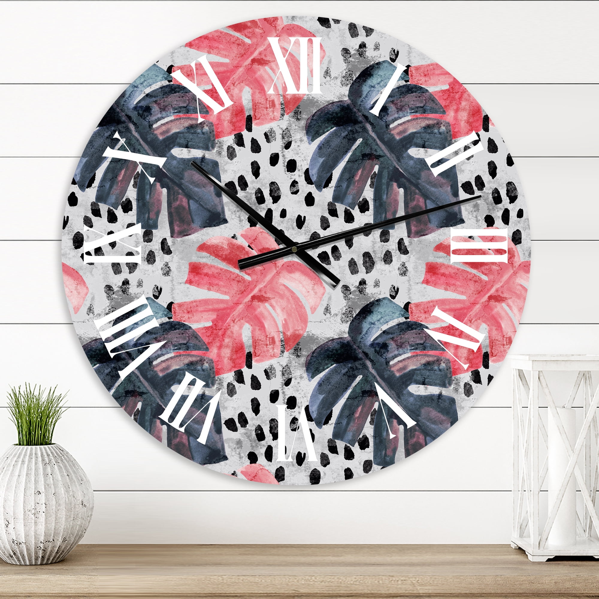 Designart 1 in Quartz Tropical Wall Clock