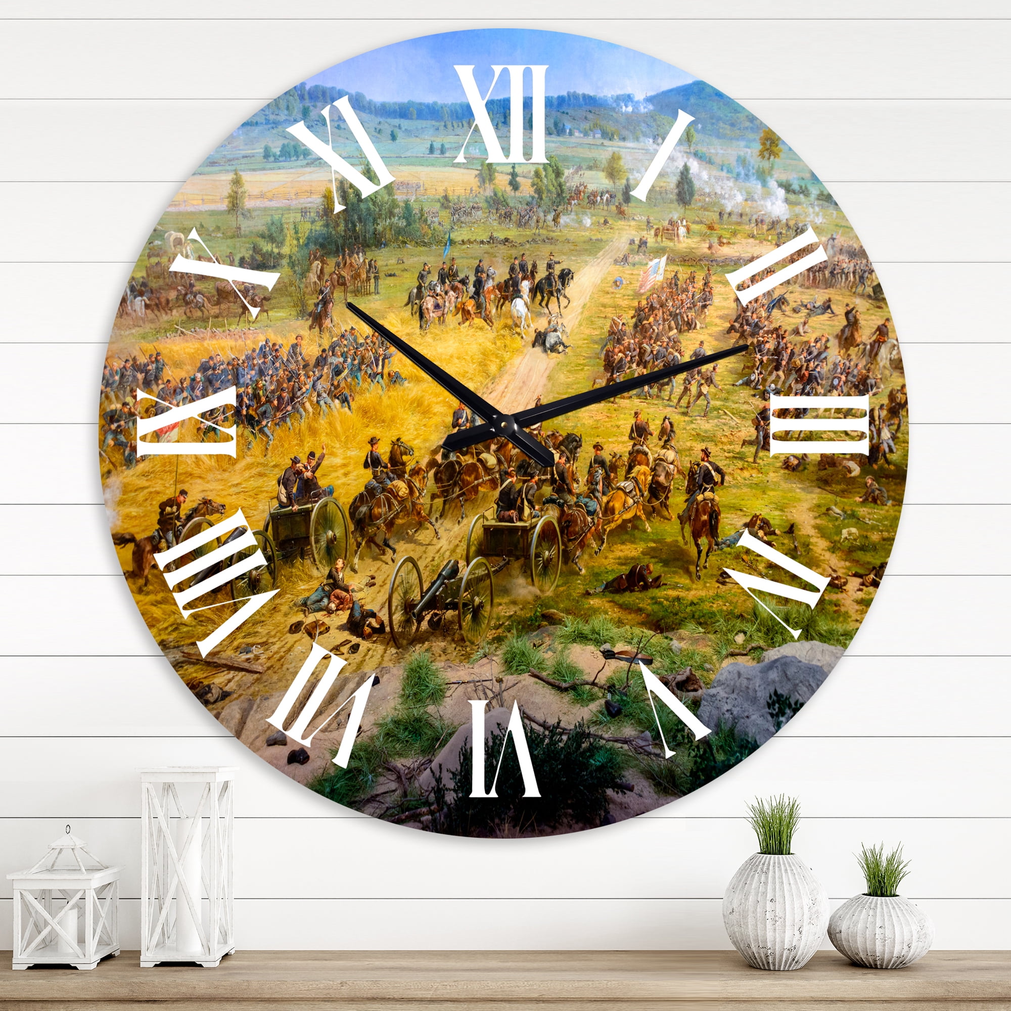 Designart 1 in Quartz Vintage Wall Clock