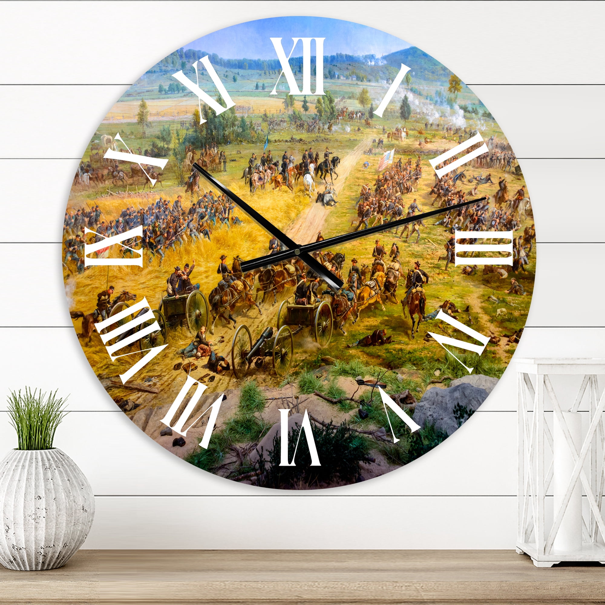 Designart 1 in Quartz Vintage Wall Clock