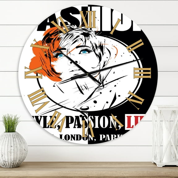 Designart 1 in Quartz Vintage Wall Clock