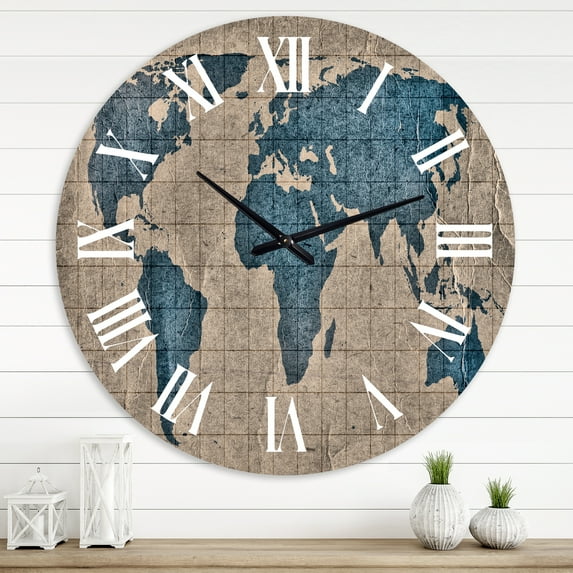 Designart 1 in Rustic Wall Clock