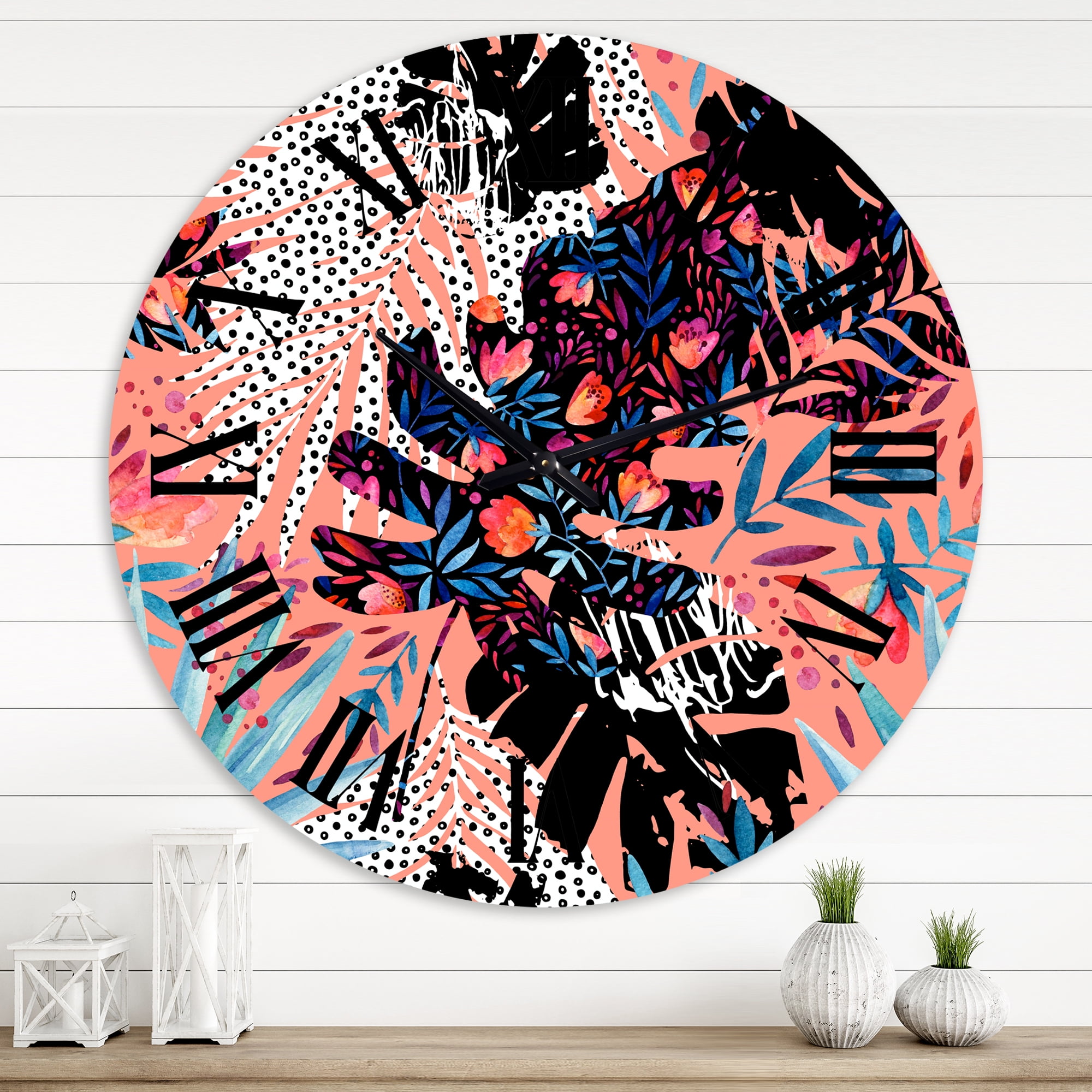 Designart 1 in Tropical Wall Clock