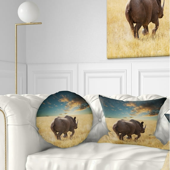 Designart 12" x 20" Animal Polyester Throw Pillow