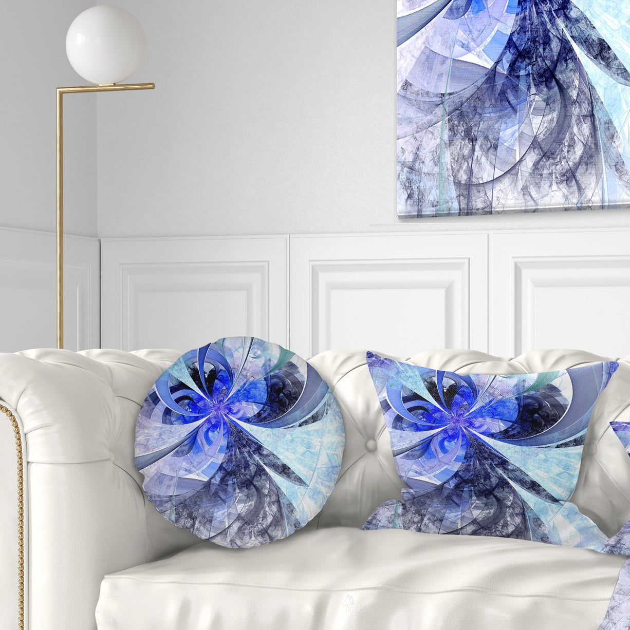 Designart 12" x 20" Black Polyester Throw Pillow