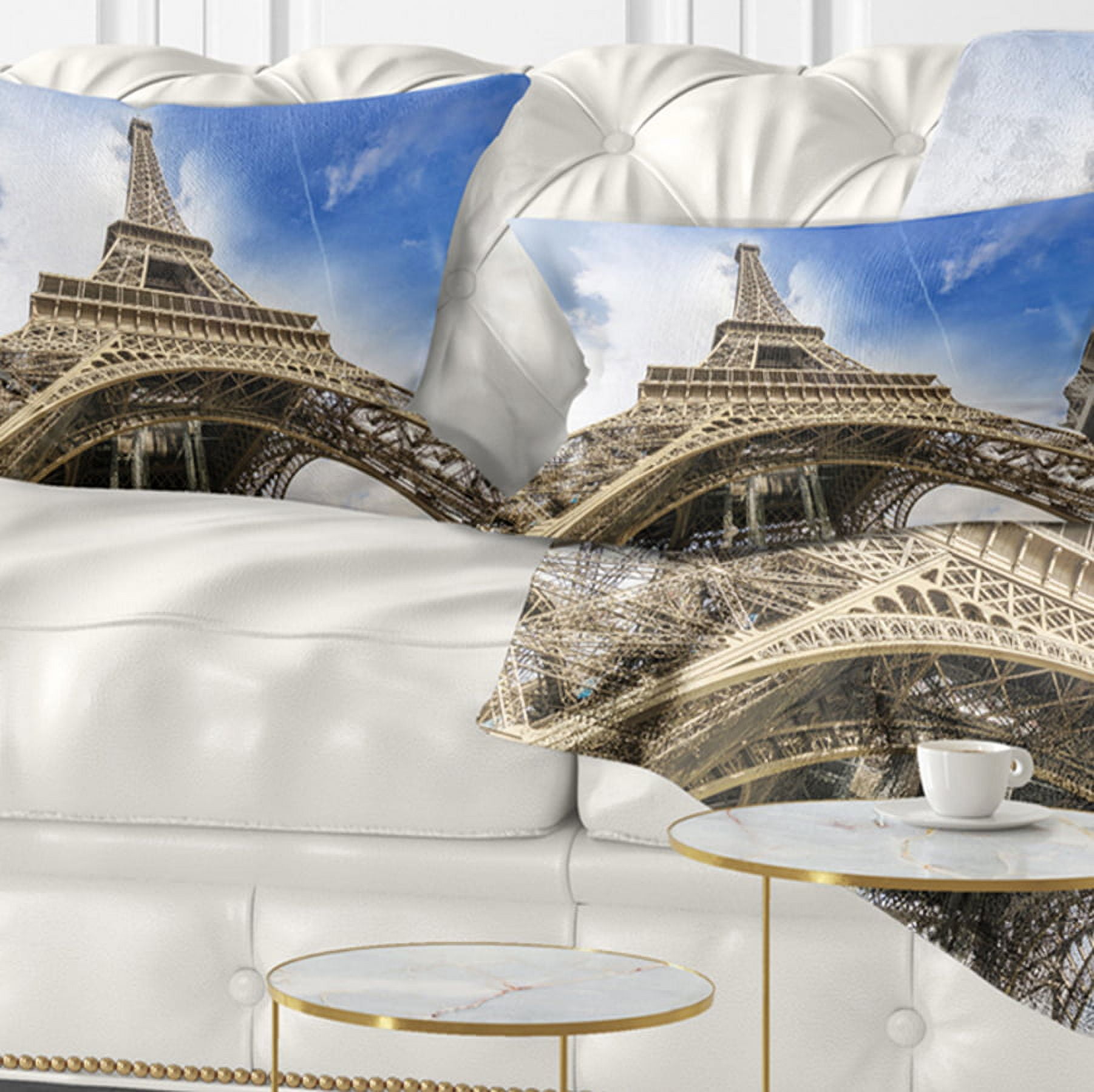 Designart 12" x 20" Blue Polyester Throw Pillow