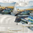 thumbnail image 1 of Designart 12" x 20" Blue Polyester Throw Pillow, 1 of 5