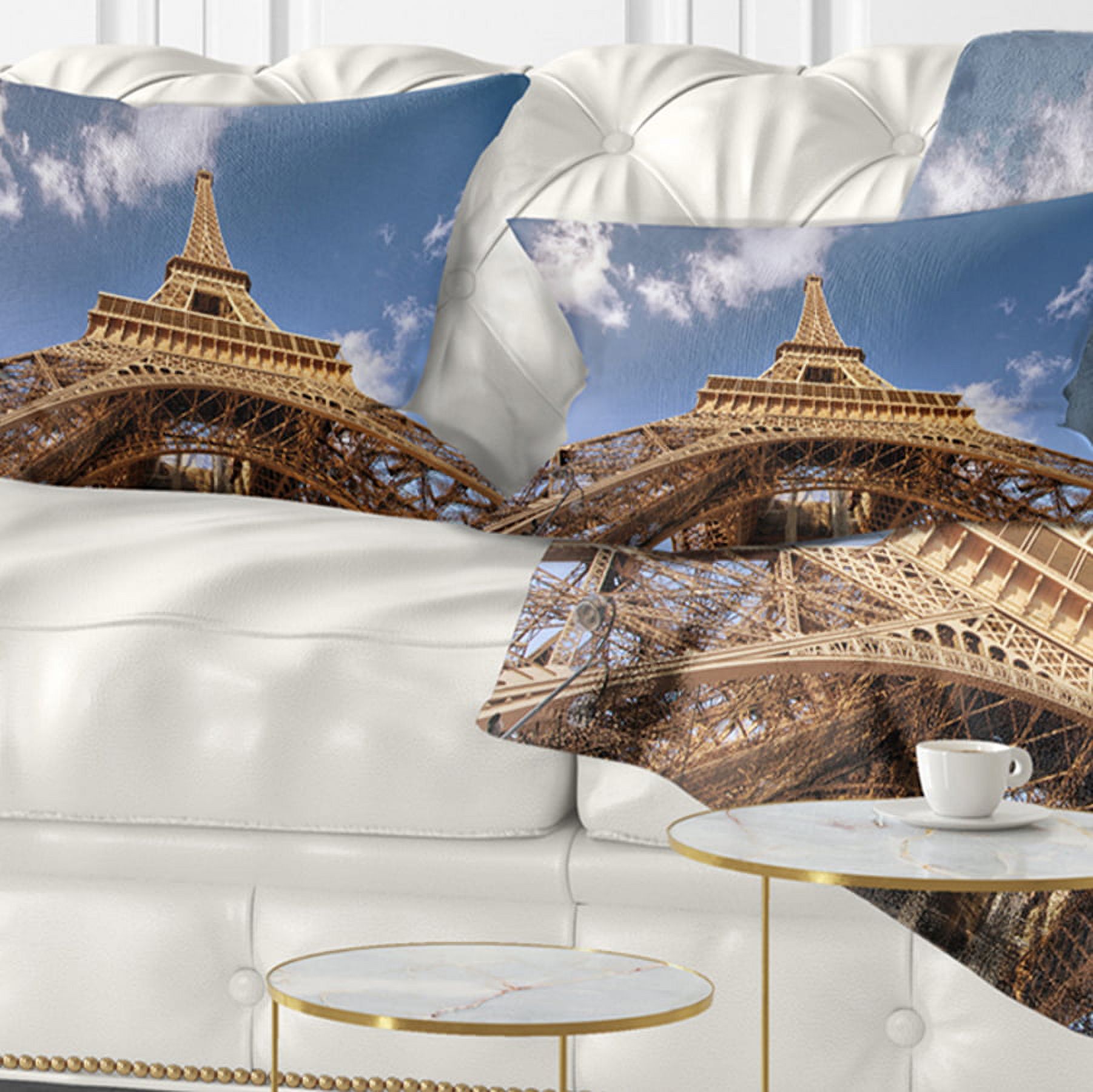 Designart 12" x 20" Blue Polyester Throw Pillow