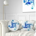 thumbnail image 1 of Designart 12" x 20" Blue Polyester Throw Pillow, 1 of 5