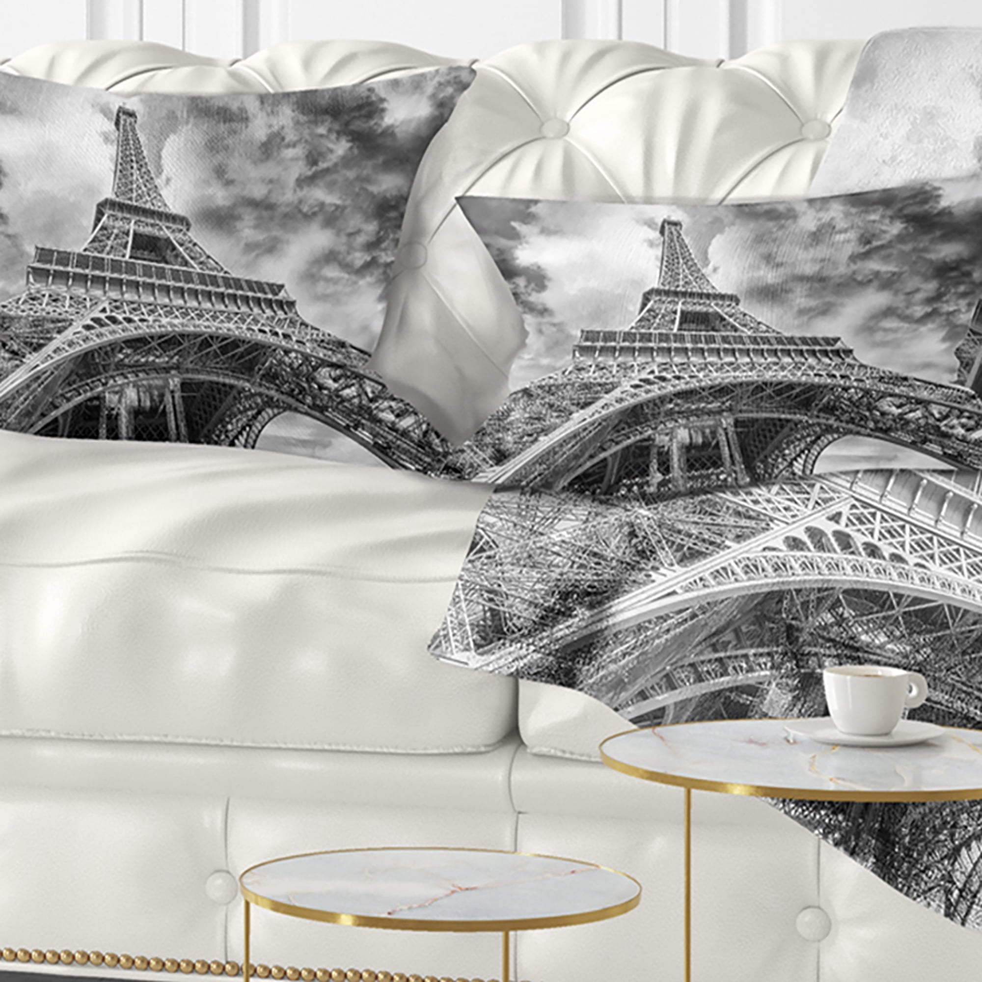 Designart 12" x 20" Blue Polyester Throw Pillow