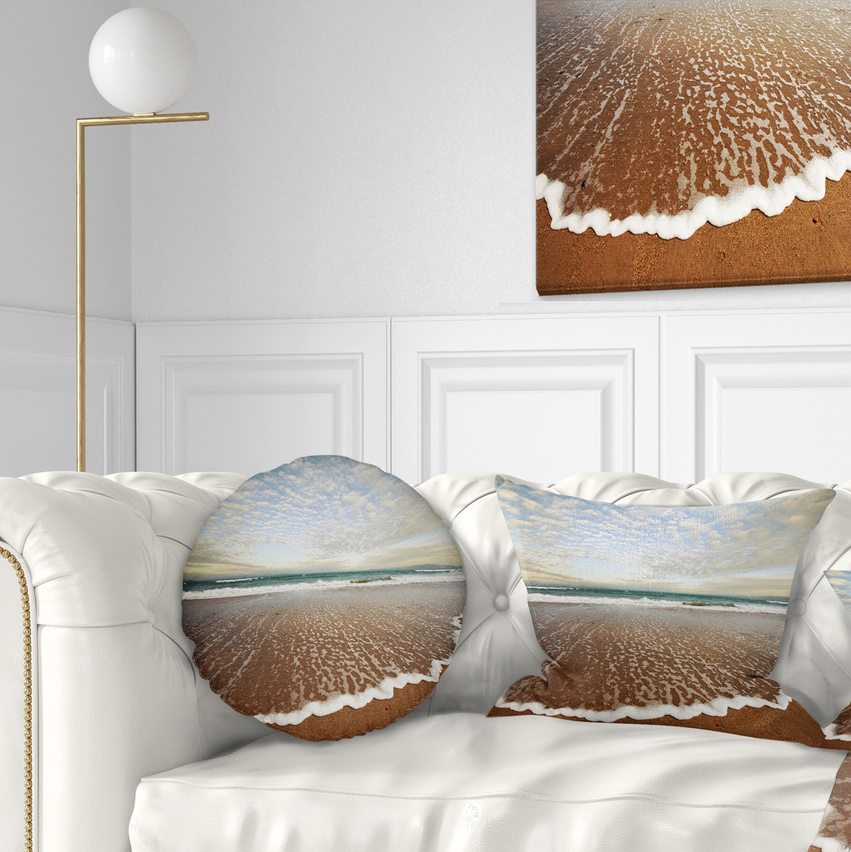 Designart 12" x 20" Brown Polyester Throw Pillow