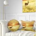thumbnail image 1 of Designart 12" x 20" Brown Polyester Throw Pillow, 1 of 5