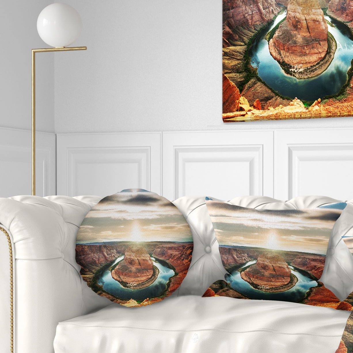 Designart 12" x 20" Brown Polyester Throw Pillow