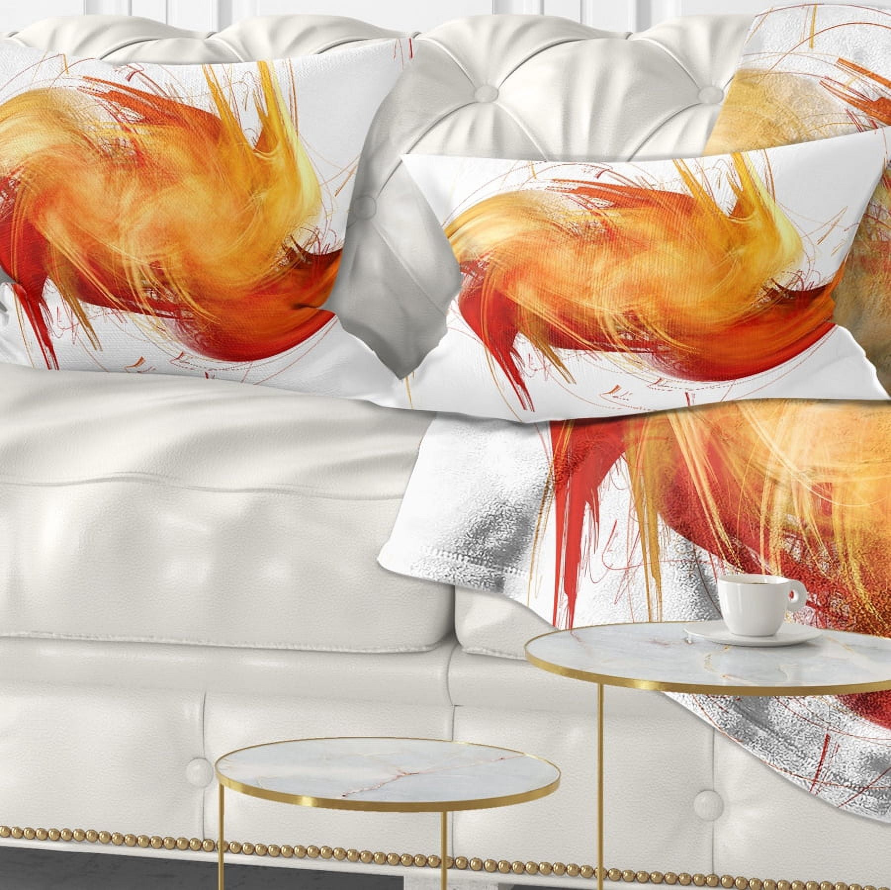 Designart 12" x 20" Brown Polyester Throw Pillow