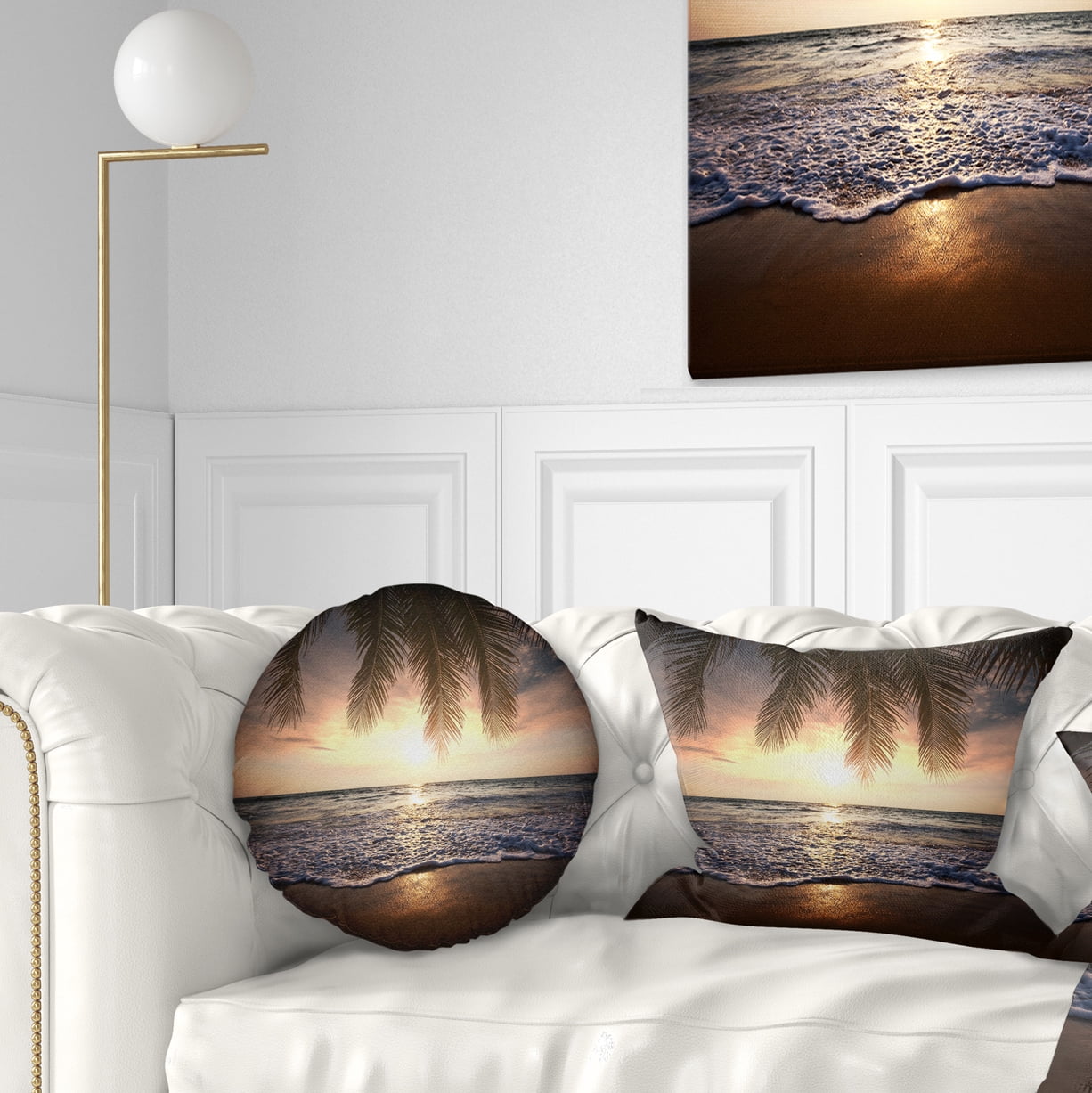 Designart 12" x 20" Brown Polyester Throw Pillow
