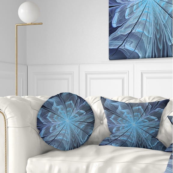 Designart 12" x 20" Contemporary, Modern Black Polyester Throw Pillow