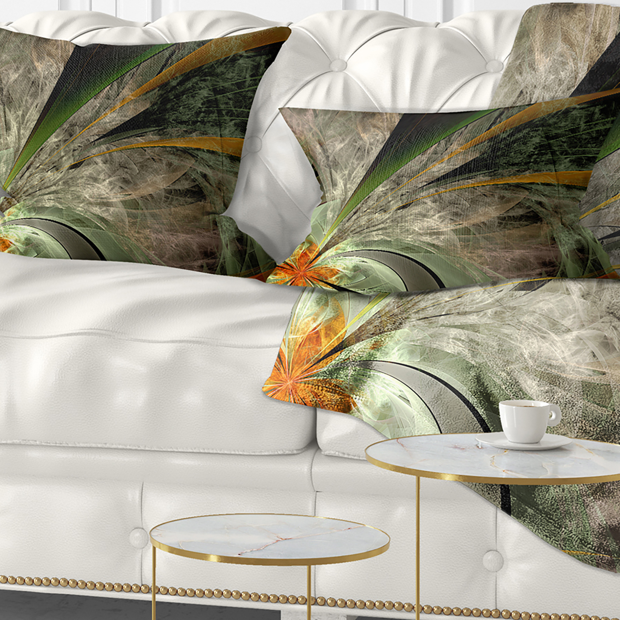 Designart 12" x 20" Contemporary, Modern Black Polyester Throw Pillow